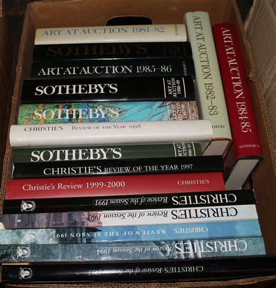 3 boxes Christies & Southerby, etc books